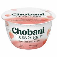Chobani Monterey Strawberry Less Sugar Low Fat Greek Yogurt Cup