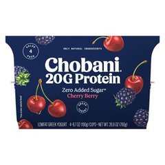 Chobani Lowfat Cherry Berry Greek Yogurt - 4 Each