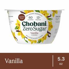 Chobani Zero Sugar Vanilla Greek Yogurt Cup