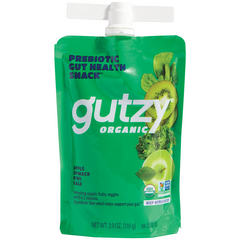 Gutzy Organic Prebiotic Gut Health Snack, Apple Spinach Kiwi Kale 3.9 Oz