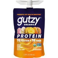 Gutzy Organic Tropical Mango Pineapple Guava Passion Plant Protein Smoothie - 3.38 Fl. Oz.