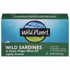 Wild Planet Pacific Sardines in Extra Virgin Olive Oil 4 4 Ounces