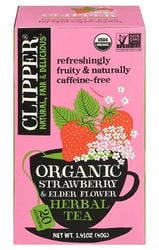 Clipper Organic Caffeine Free Strawberry & Elder Flower Herbal Tea Bags