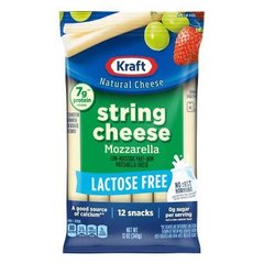 Kraft Natural Cheese Lactose Free Mozzarella String Cheese 12 oz Bag (12 - 1 oz sticks)