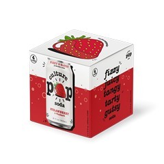 Culture Pop Strawberry & Rhubarb Probiotic Soda - 4 pk