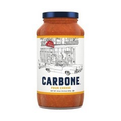 Carbone Fine Food Four Cheese Pasta Sauce Made with Italian Tomatoes, 24 oz