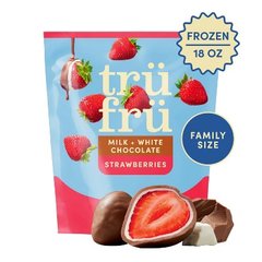 Tru Fru Frozen Fresh Strawberries in Milk & White Chocolate - 18 Oz