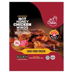 Mr Chikin Uncooked Hot Honey Chicken Wings Sections, 40 oz