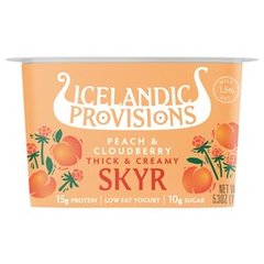 Icelandic Provisions Thick & Creamy Low Fat Peach Cloudberry Yogurt Cup