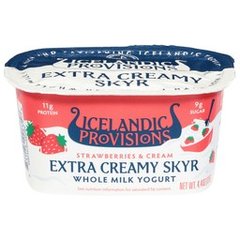 Icelandic Provisions Extra Creamy Strawberries & Cream Skyr Yogurt Cup