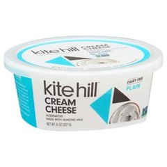 Kite Hill Spread Cream Cheese Style Almond Milk Plain Tub - 8 Oz