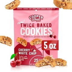 Cooper Street Twice Baked Cherry White Chip Mini Cookies 5 oz