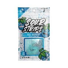 Sour Strips Blue Raspberry Flavored Chewy Candy Bag - 3.4 Oz