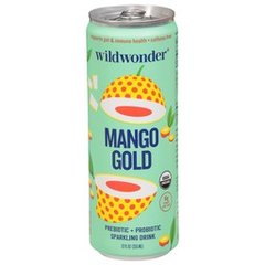 Wildwonder Mango Gold Sparkling Prebiotic Soda - 12 Oz