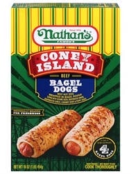 Nathan's Famous Coney Island Beef Bagel Dogs 4 Count