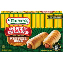 Nathan's Famous Coney Island Beef Pretzel Dog 4 Count