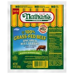Nathan's Famous Uncured Beef Franks 10 Oz