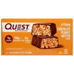 Quest Hero Protein Bar, Chocolate Peanut Butter Flavor, Crispy