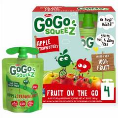GoGo squeeZ Apple Strawberry Applesauce Pouches - 4 ct