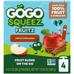 GoGo Squeez Apple Cinnamon Applesauce 4 Pack